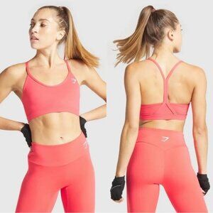 Gymshark | Raspberry Red V-Neck Training Womens Sports Bra | Size Large